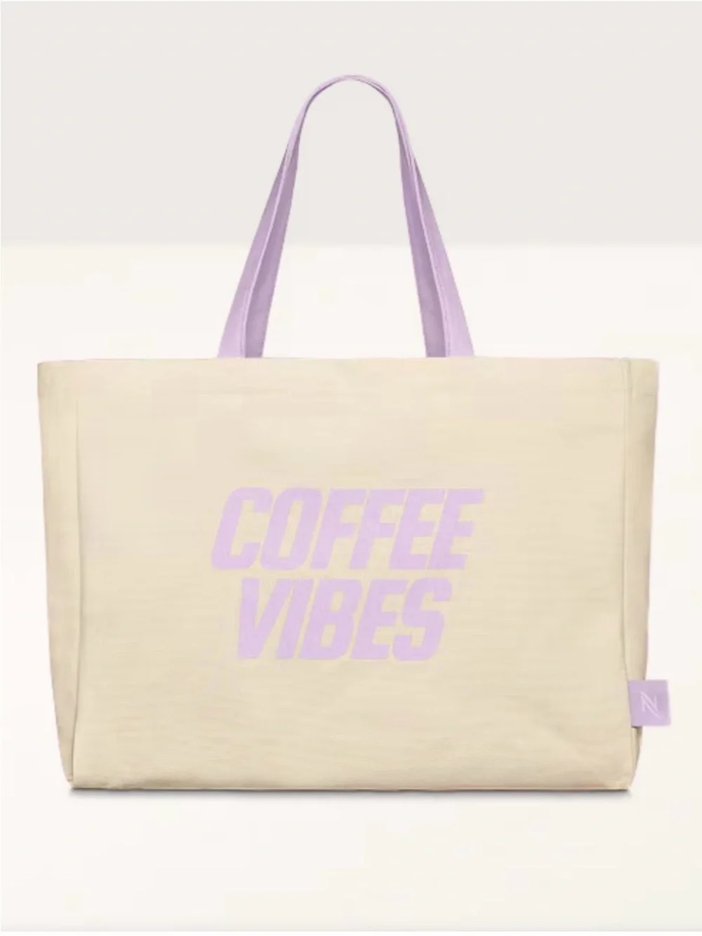Nespresso Cream & Lavender "Coffee Vibes" Tote - Picture 1 of 3